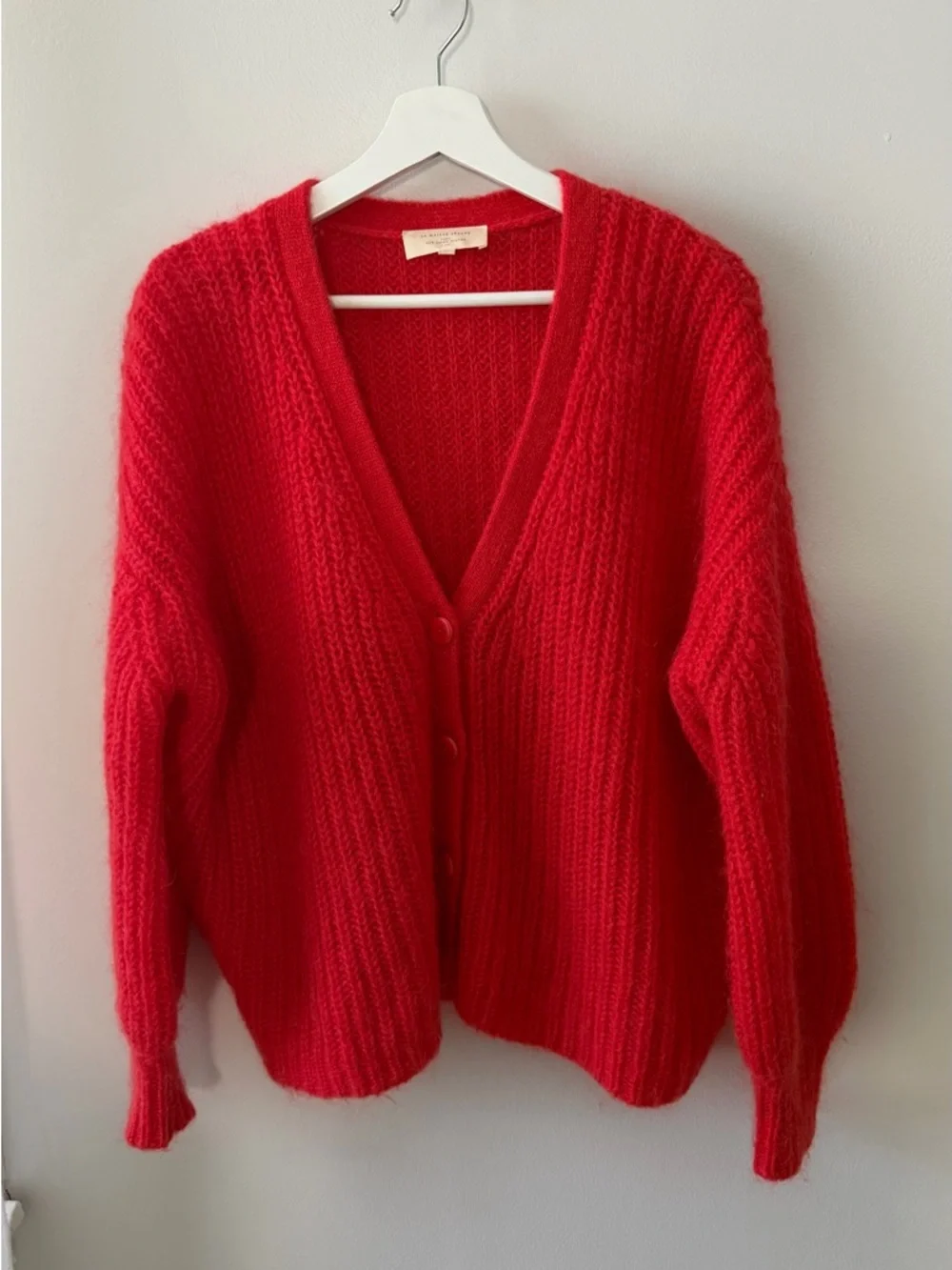 Sezane Achille Cardigan in Red - Picture 3 of 8